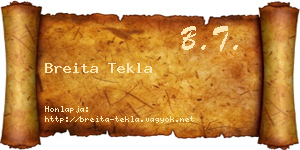 Breita Tekla névjegykártya
